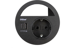 Evoline circle 80 nl-d-l + usb ac zwart