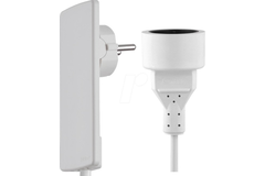 Evoline extra platte plug+contrastekker nl wit1,5m 1,5m 250v/16a nl versie