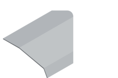 PS48 plastic afdekprofiel 3000mm