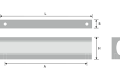 Poignee alu 288x348mm anodise 