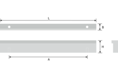 Poignee profile 320/400mm inox look 