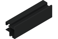 Vertikaal profiel TR19-S85 2.6m alu zwart