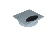 Passe cable Exit Q zamak inox look 90x90mm 