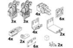 Garniture Hawa Clipo 36 H MS, pour 3 portes ,26mm 