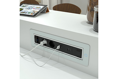 Versaturn n-d-l inox bros. 3 prises +2 charg. usb   avec câble 2000mm