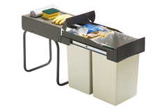 Afvalemmer 227 28 L grijs (14 L +14 l)