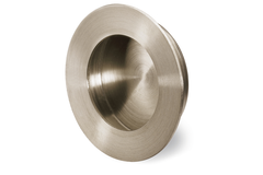 Poignée d'insertion Aboa, entraxe de perçages 0, H 14 mm, ø 65 mm, Inox brossé