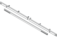 Set rallonge E-More Plus 1800-2400mm gris 