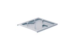 Bac à ustensiles de bureau, hauteur 25 mm, 380 / 392, aspect aluminium