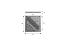 Bac à ustensiles de bureau, hauteur 25 mm, 380 / 392, aspect aluminium