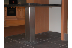 Tafelpoot big foot 150x150mm h.87 cm rvs