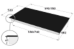 Novy induction Comfort 65 cm 4 zones 