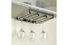 Porte-verres simple noir mat - 3 x 3 verres 