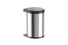 Poubelle hailo mono inox/noir 20l  