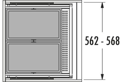 Hailo allegro c.60 cm h.350 mm 2x28l anthracite 