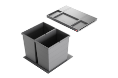 Hailo allegro c.60 cm h.380 mm 2x28l anthracite 
