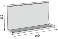 KOS-F HANGREK ZWART  235x400x121mm