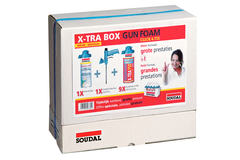 Set soudafoam x-tra 750 gun kit 9 x 500ml+1 x reiniger+1 x pistool