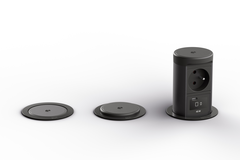 Elevator 2 rvs-look b-f 1 st+usb charger C+QI