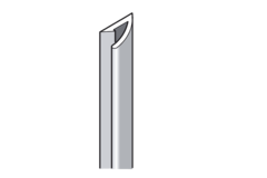 Pba 500-g rvs sat. dichting pvc voor profiel 2m