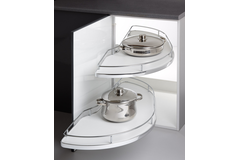 MC Line Dolphin 60cm gauche chrome blanc avec double amortisseur