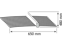 Broekenhouder d48xb67cm antraciet telescop.