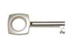 Sleutel 20 zamak 42mm vernikkeld