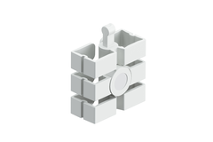 Magneet voor kabelgeleiding Slim, wit
