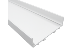 Greeplijst YAREN C- vorm voor decor strip wit 5000mm