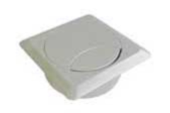 Passe cable 93x93mm plastique inox-look  percage diametre 80mm