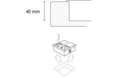 Versahit dual 2 prises b/f bronze  + câble 2000 mm avec fiche séparé