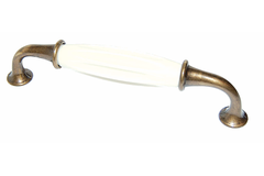 Poignée 3700 df 128 porcelaine bronze crème 