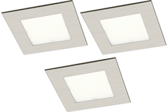LD8004 ledset inb.3x3W 3000K alu look +dimbare konverter+2000mm kabel