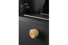 Bouton GRAF BIG Ø50 aluminium brossé laiton