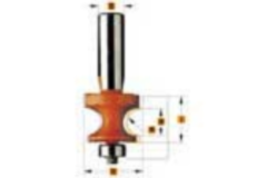 Kraalprofielfrees met kopse lager r=4,75 d=25,4 i=18,6 hw