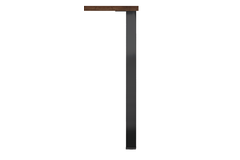 Tafelpoot q50 zwart mat 50x50mm h71 regelbaar