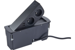 Cizo bloc pop up nl/dl/l 2x16a-2xusb 2a noir mat r ma