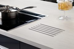 Repose-plat plan de travail inox 6 strips x 296mm  autocollant