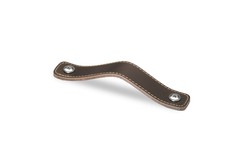 Greep Nica, boorafstand 96, L 123 mm, B 25 mm, H 3 mm, donkerbruin leer