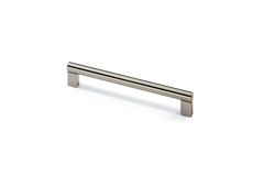 Poignée Vieste, entraxe de perçages 192, L 216 mm, H 30 mm, ø 12 mm, aspect inox brossé