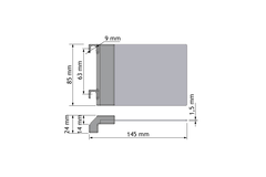 Chic line séparateur anthracite h.85  l.143mm 