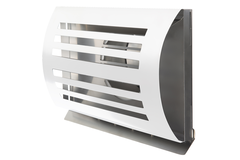 Paneir delta jalousie inox/blanc d.150mm 