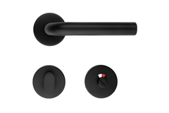 Deurkruk Pro l shape 19mm zwart r+wc