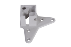 Tafelpoot q50 zwart mat 50x50mm h71 regelbaar