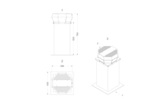Novy moteur toit plat 78,4 cm haute 