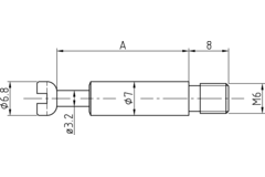 Drevel staal verzinkt M6 kruis spanmaat 30.3mm