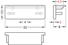 Eindstuk Wide24 wit