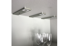 Set 2 led roeled 3W 3000K 12V RVS look-centrale schakelaar - konvertor