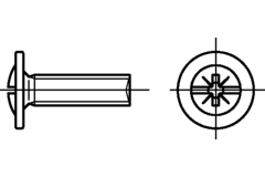 Vis à métaux tr zingué M4x15 