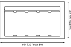 Ladeafvalsysteem 9xl line k.900mm h.277mm26 L + 26 L + 26 L +11 L oriongrijs